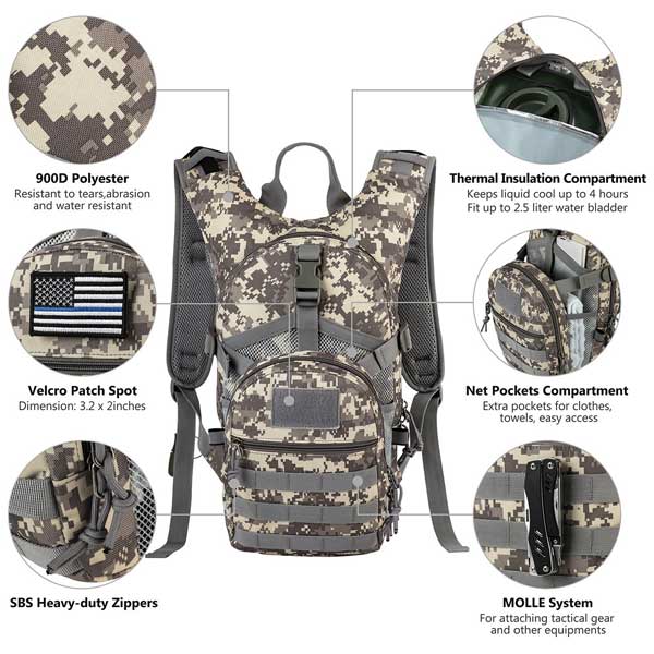 Insulated Hydration Backpack Features