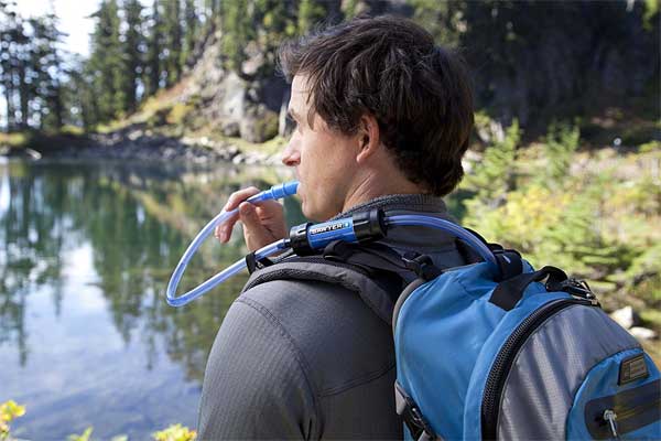Mini Water Filter that You Can Attach to Your Hydration Backpack Bladder