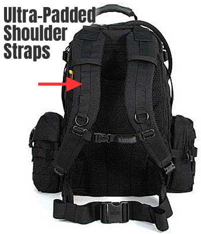 Padded Shoulder Straps and Supportive Waist Belt on Blackhawk Titan Large Capacity Tactical Pack
