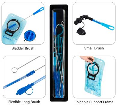 Bladder Cleaning Kit for Washing and Drying Your Backpack Hydration Bladder Quickly and Easily