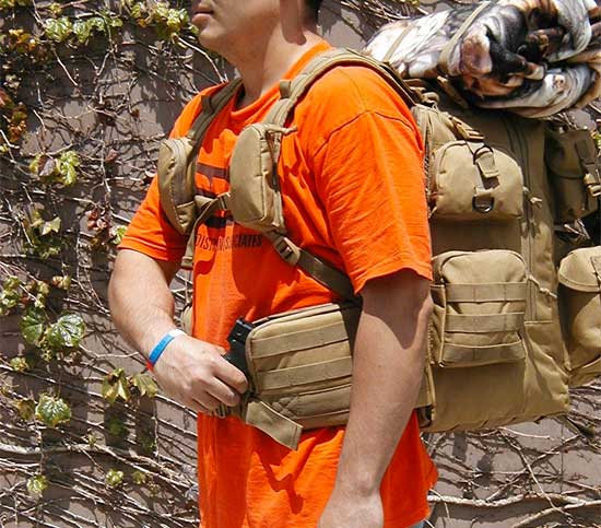 Explorer Tactical Backpack with Padded Waistbelt and Shoulder Strap Pouches