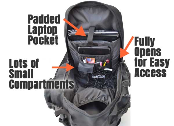 Interior Features of Explorer Tactical Pack