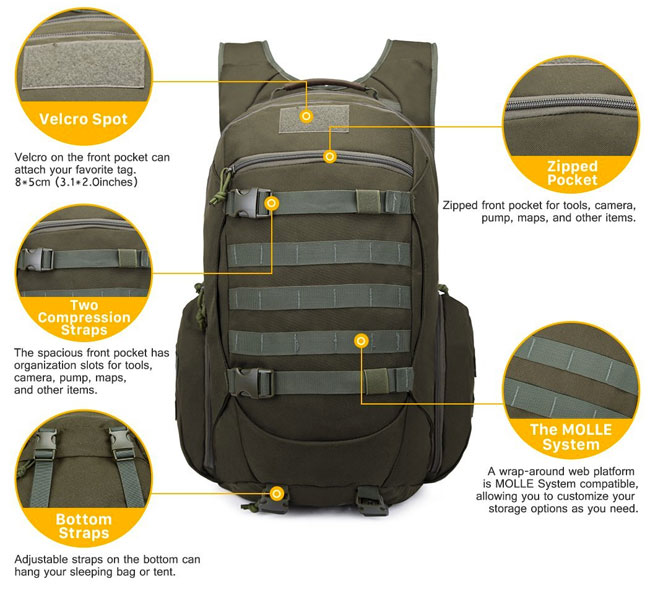 Mardingtop Tactical Backpack Features