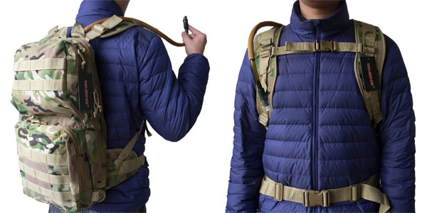 Wasing Hydration Backpack - front and back views